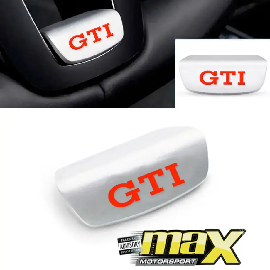 Gti Logo Aluminum Steering Wheel Insert 1
