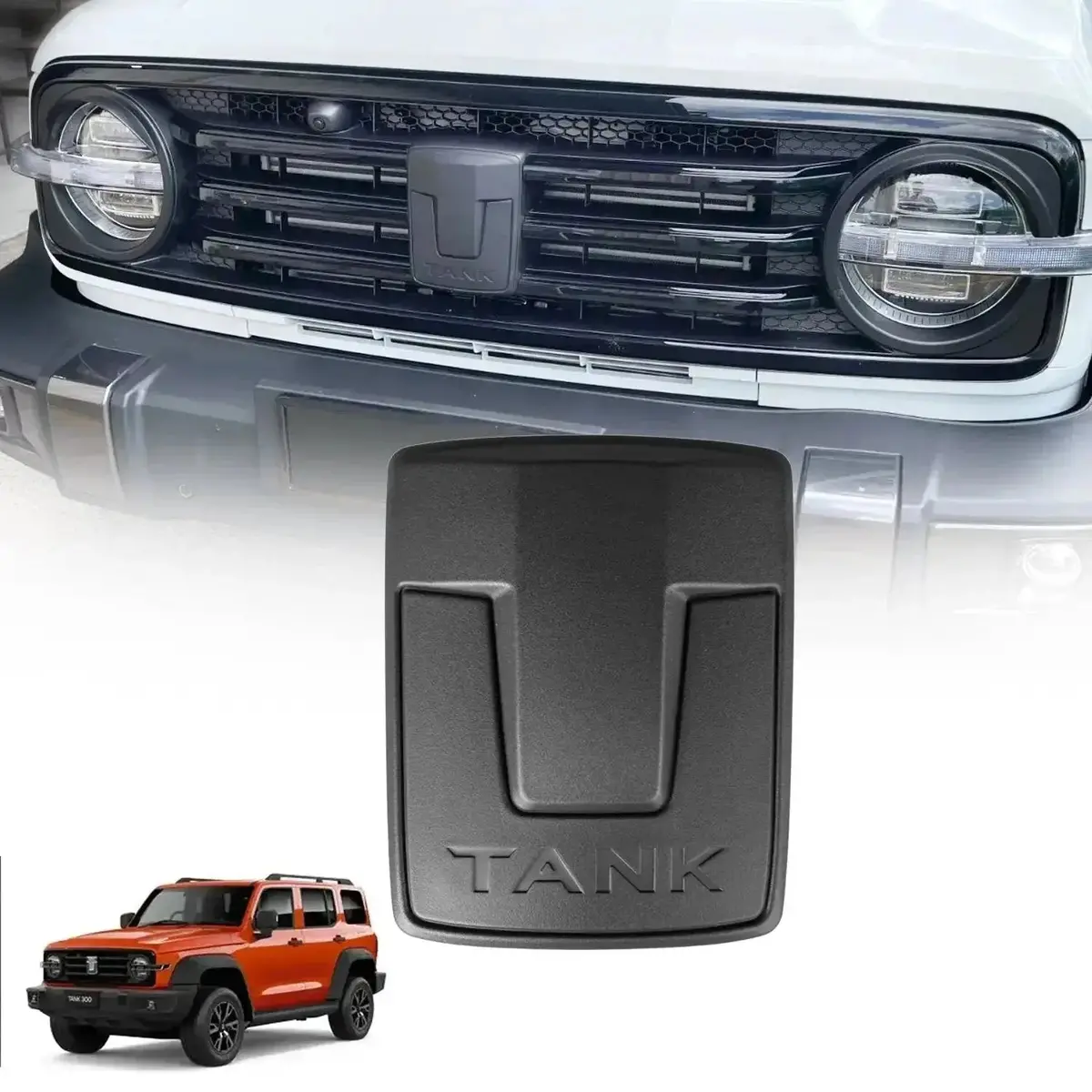 Gwm Tank 300 (24-On) Matte Black Stick-On Emblem Cover 1
