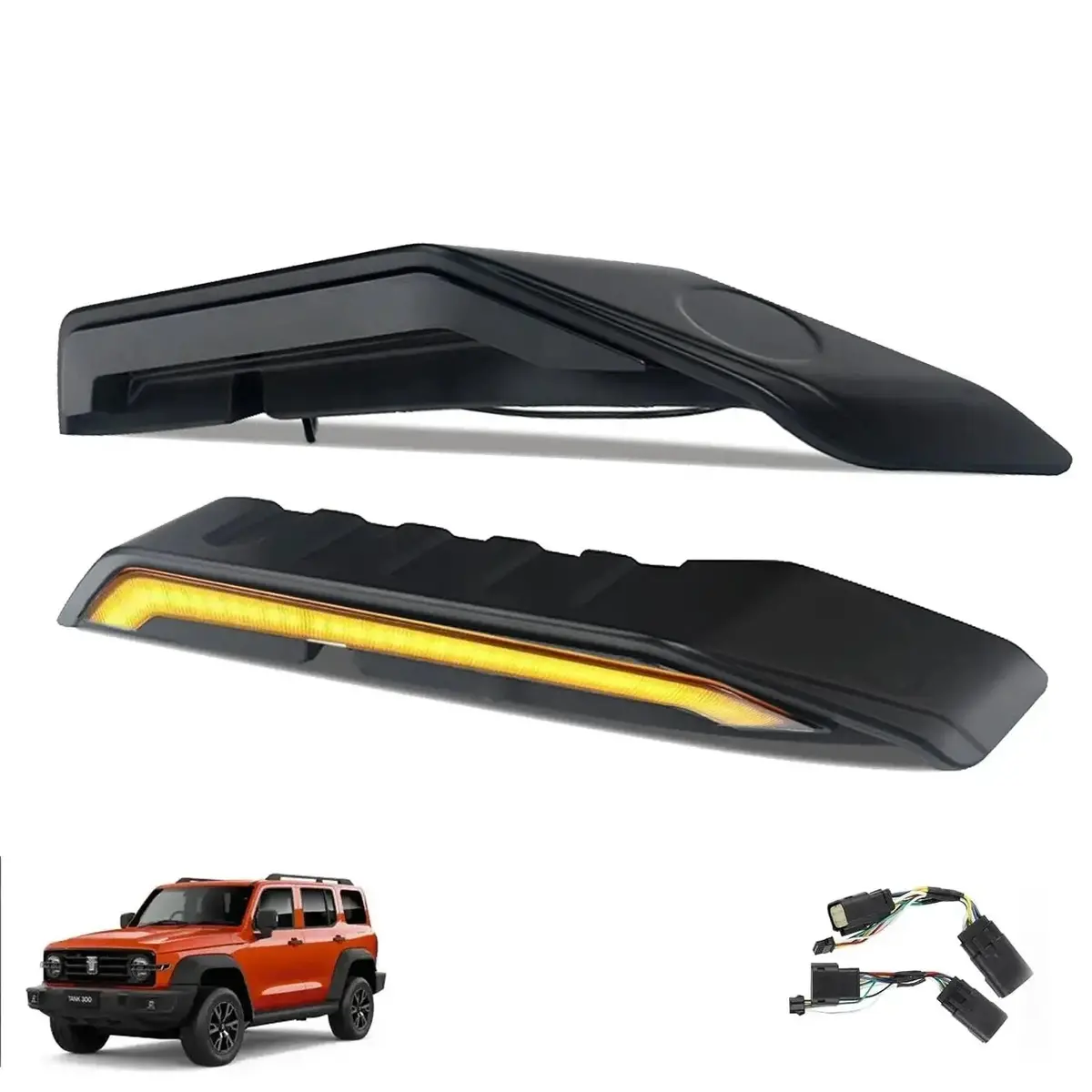 Gwm Tank 300 (24-On) Hurricane Series 2-Piece Led Roof Spoiler 1