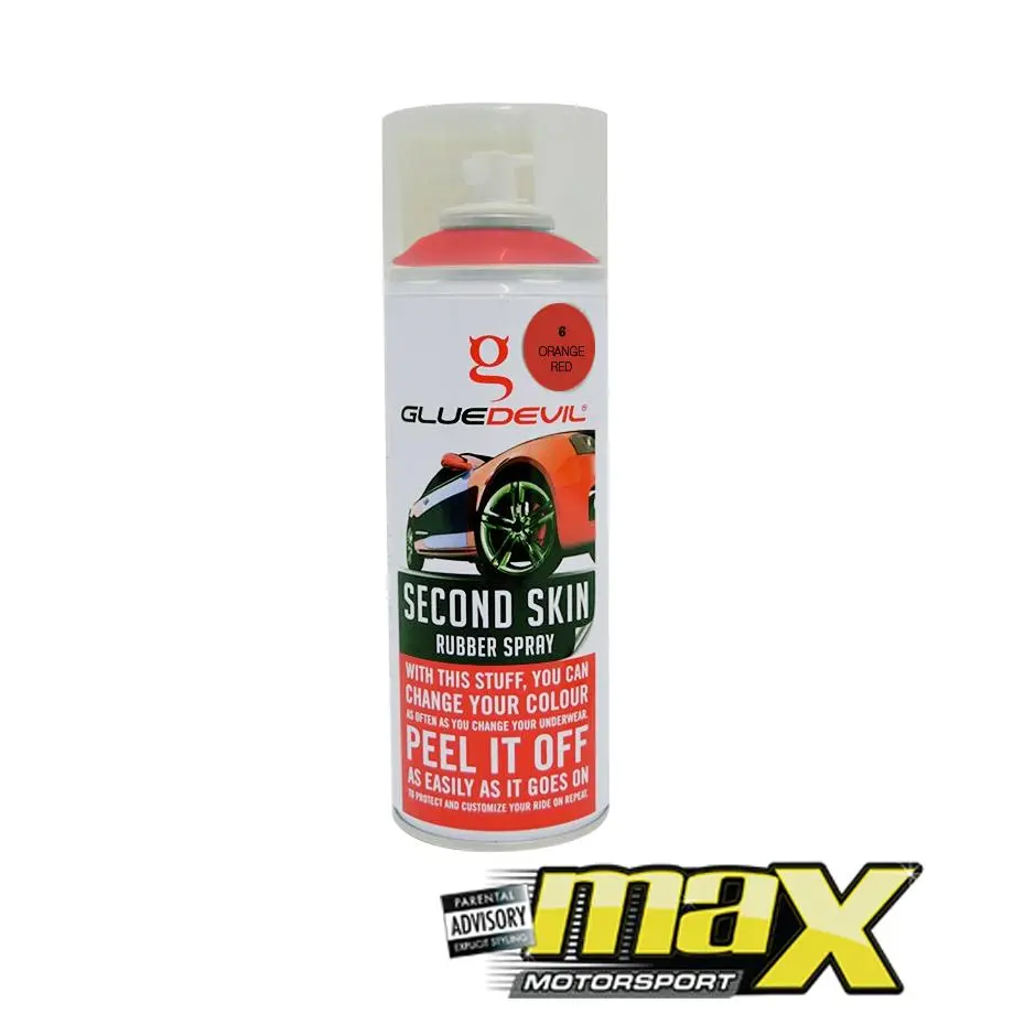 Gluedevil Second Skin Rubber Spray (Orange Red) 400Ml 1
