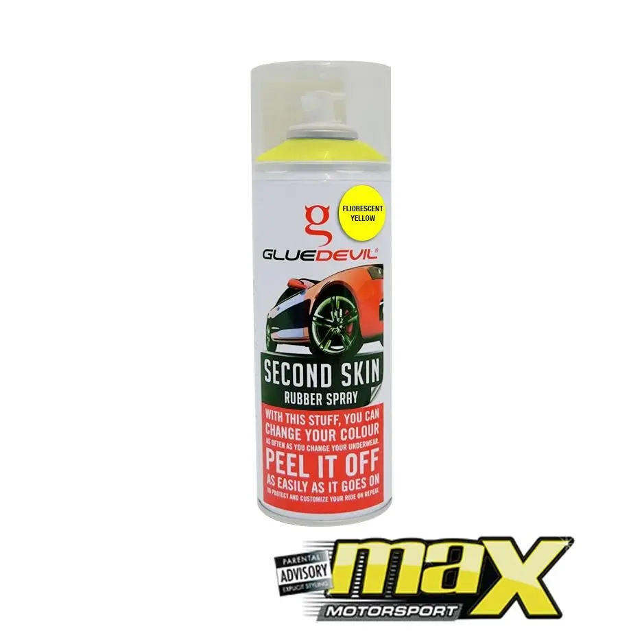 Gluedevil Second Skin Rubber Spray (Fluorescent Yellow) 400Ml 1