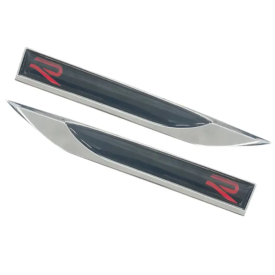 Suitable To Fit - Golf 8 Style - R Logo Fender Badge (Black & Red) 2