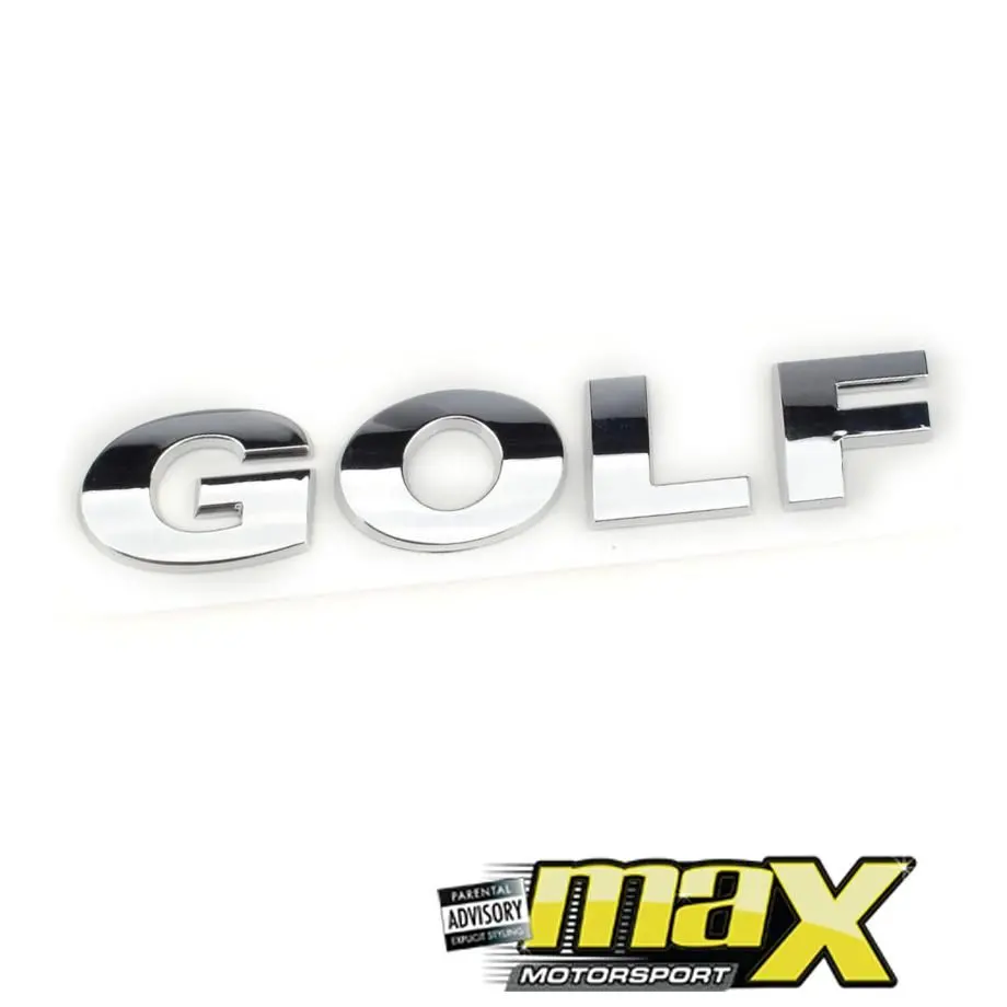 Golf Chrome Lettering Badge 1