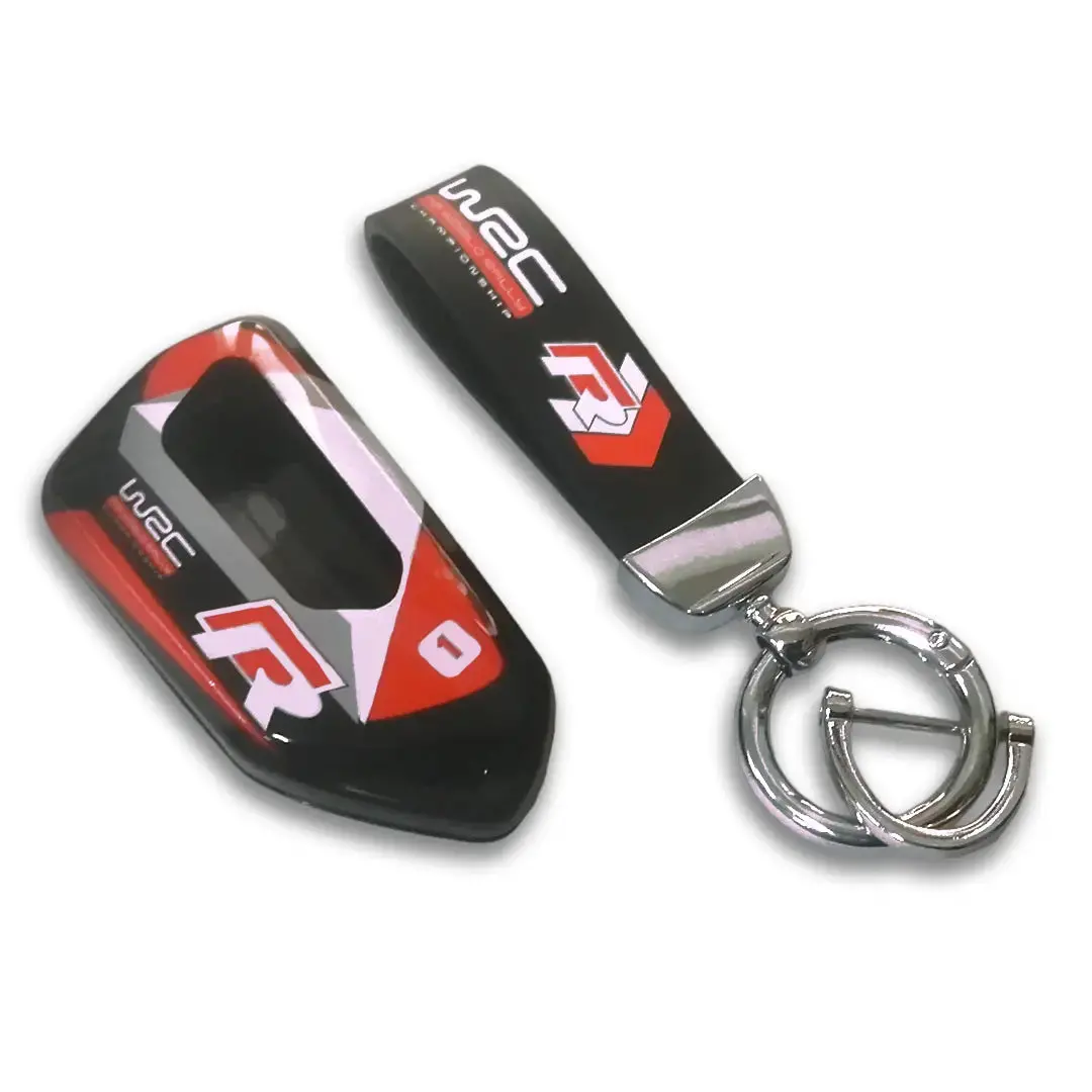 Hard Shell Key Case Cover With Keyring - Vw Golf 8 Wrc Style 1