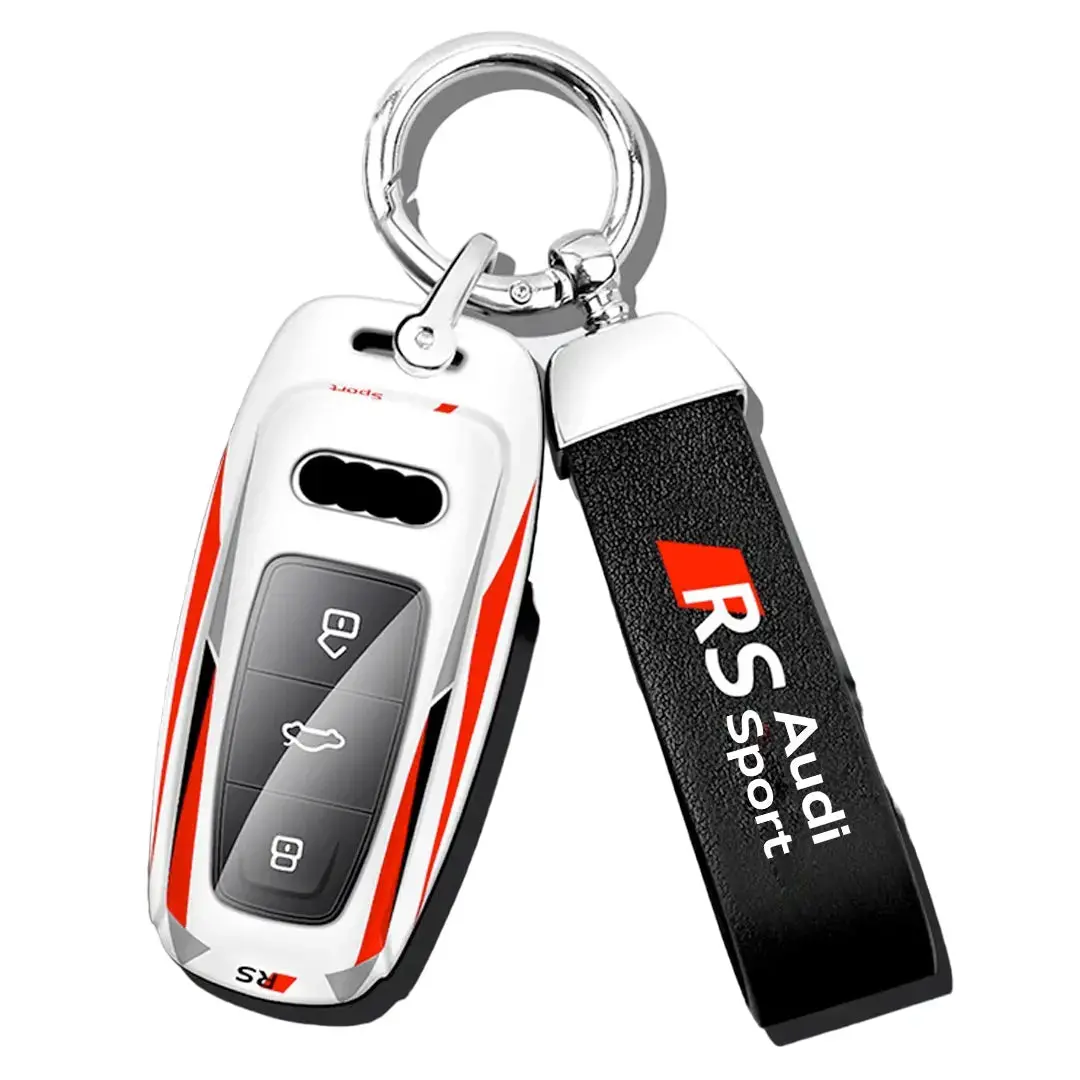 Hard Shell Key Case Cover With Keyring - Audi Sport Style 1