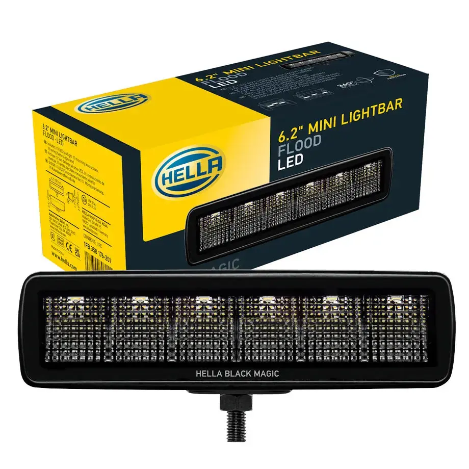 Hella Black Magic 6.2" Mini Led Lightbar (Flood) 1