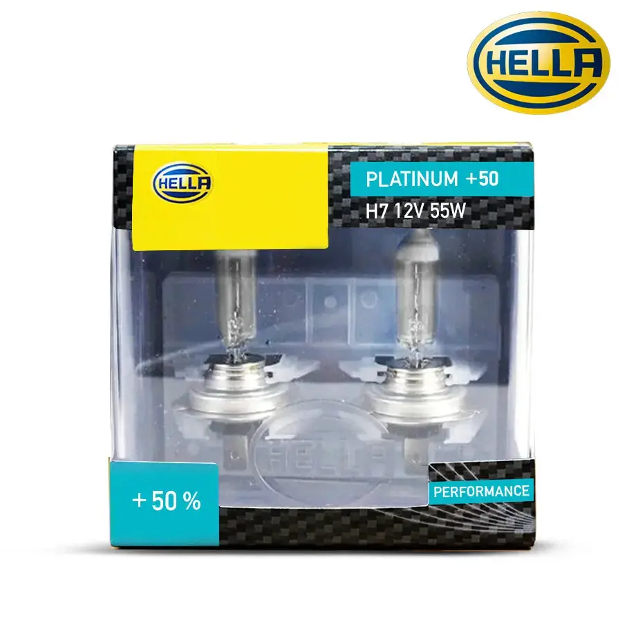 Hella H7 Platinum +50 Bulb Set 1