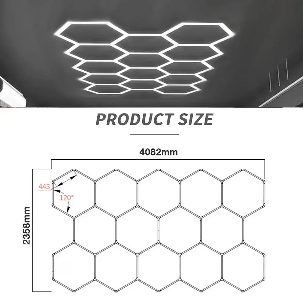 Hexglo 14 Piece Hexagon Modular Led Lighting Kit 1