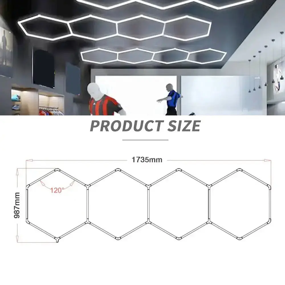 Hexglo 4 Piece Hexagon Modular Led Lighting Kit 1