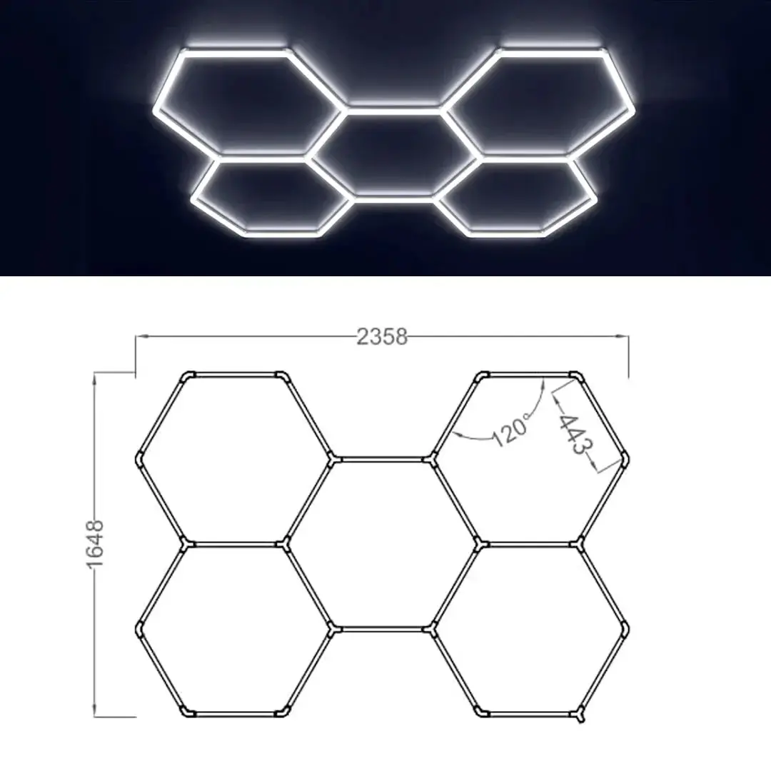 Hexglo 5 Piece Hexagon Modular Led Lighting Kit 1