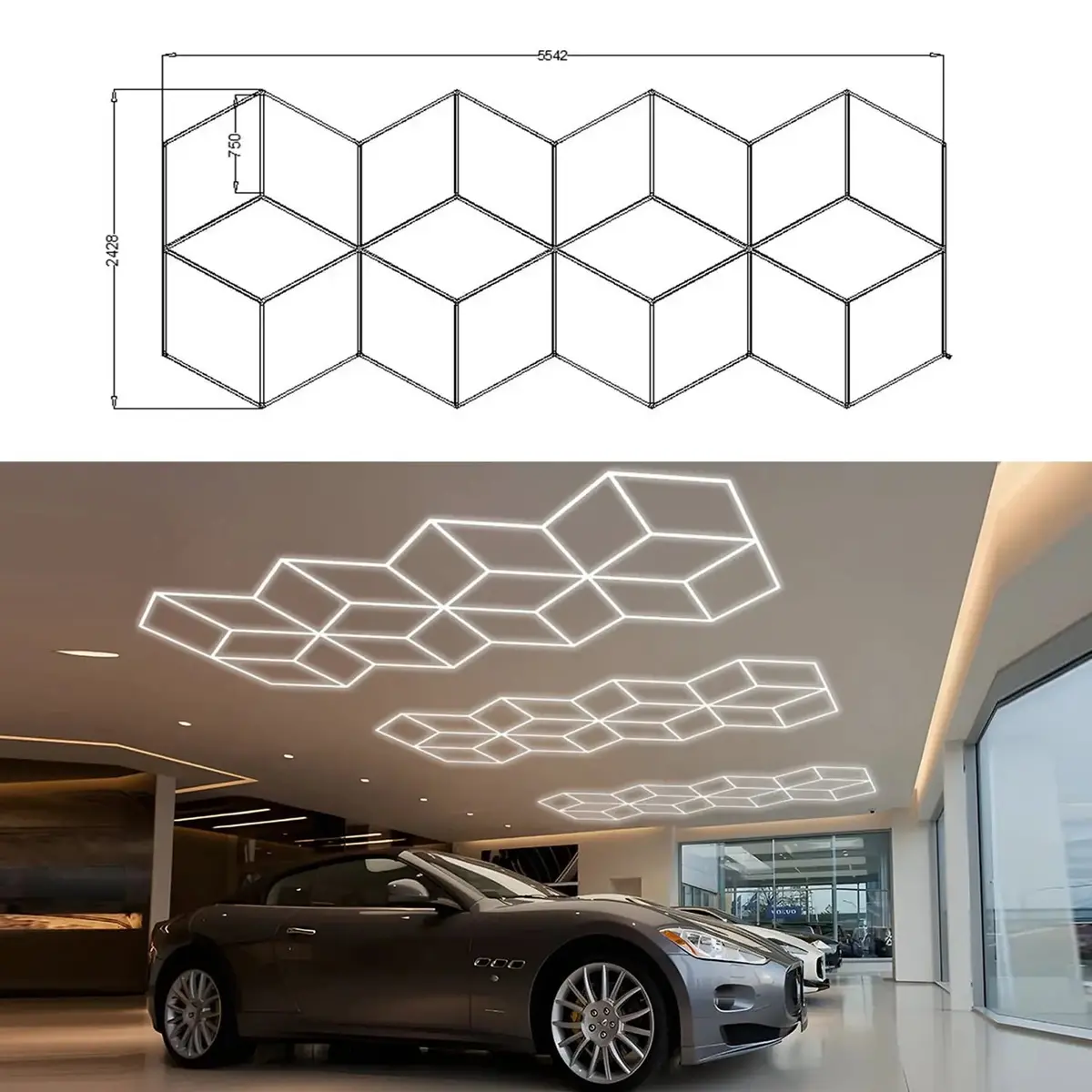 Hexglo Diamond Series Modular Lighting Systems - Zt6104 1