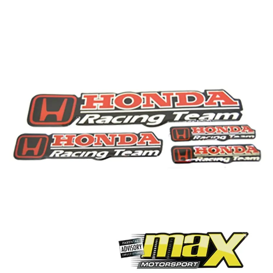 Honda 4-Piece Bubble Badge Sticker Kit 1