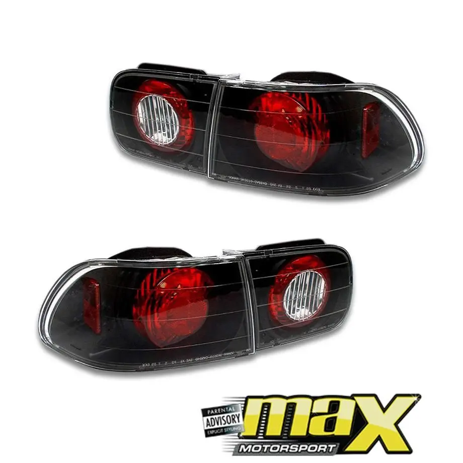 Honda Ballade (92-95) Lexus Style Taillights (Black) 1
