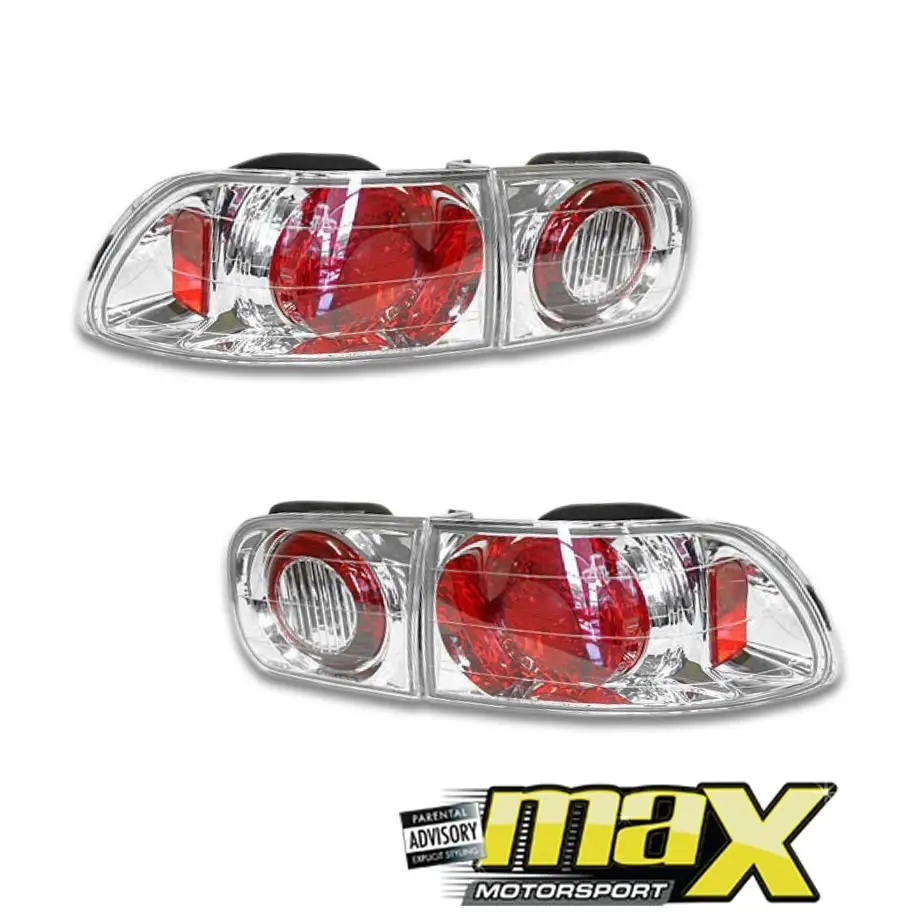Honda Ballade (92-95) Lexus Style Taillights (Chrome) 1