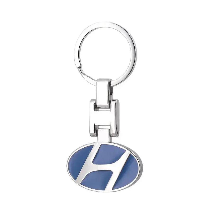 Hyundai Branded Chrome Key Ring (Blue) 1