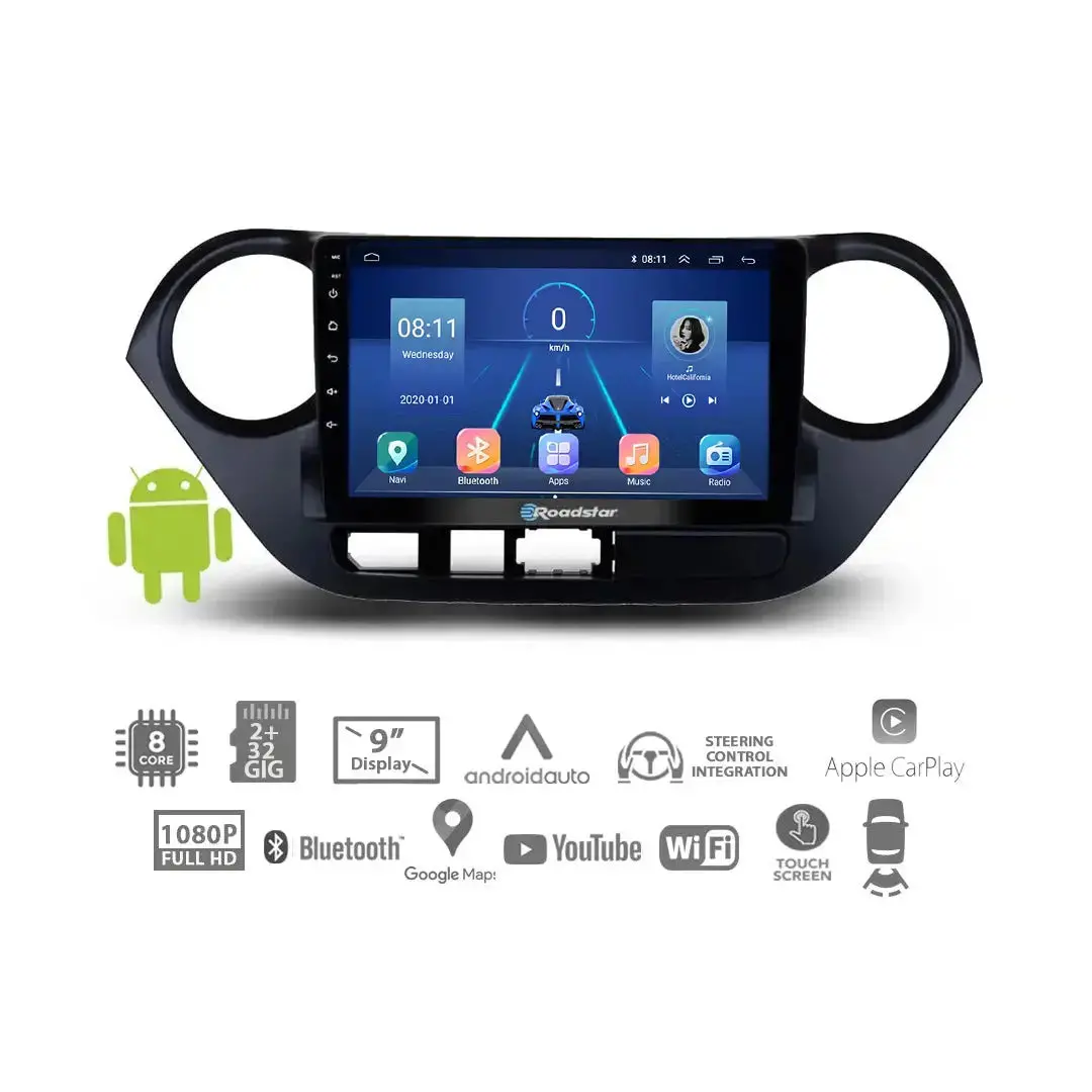 Hyundai I10 (13-17) - 9 Inch Roadstar Android Entertainment & Gps System 1