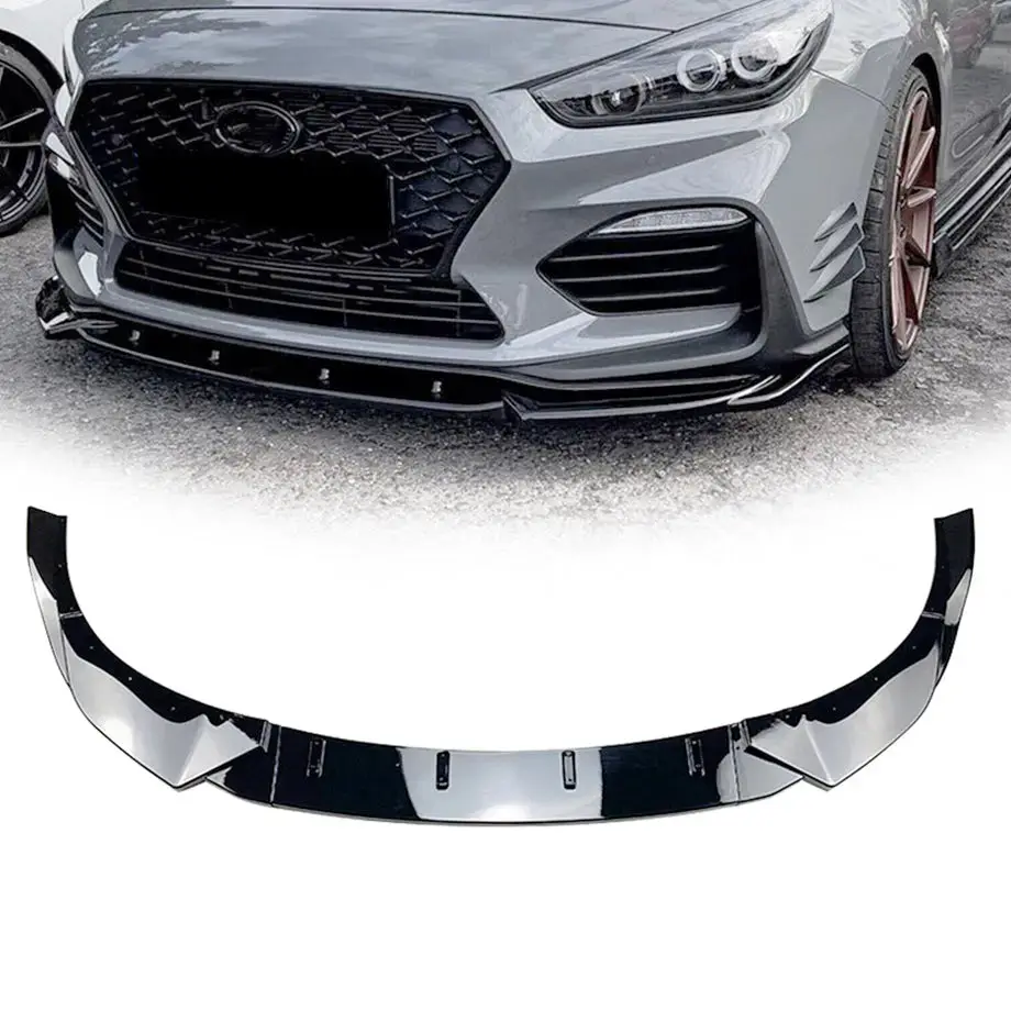 Hyundai I30 N-Series (20-On) 3-Piece Gloss Black Front Spoiler 1