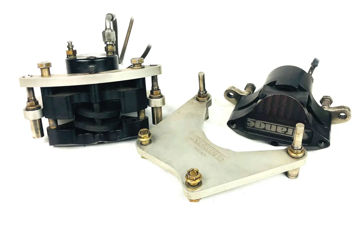 Strange Front Carbon Calipers, Pads & Brackets 1