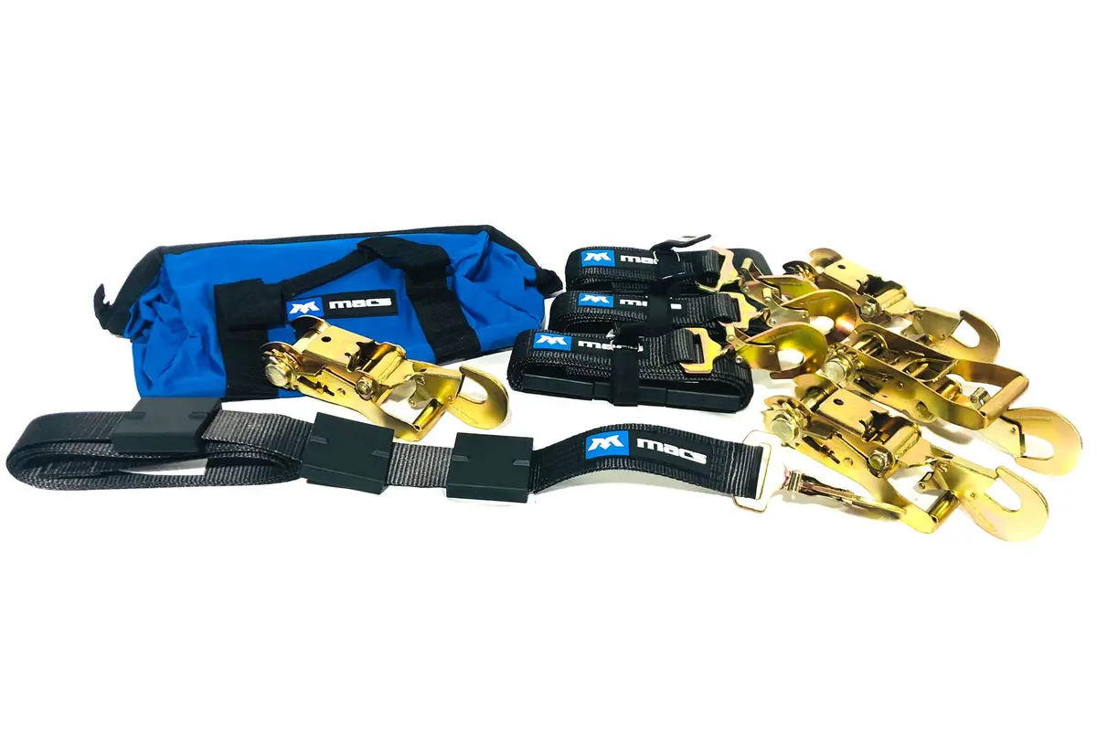 Tire Block Strap Pack 2" X 10' With Twisted Hooks 1