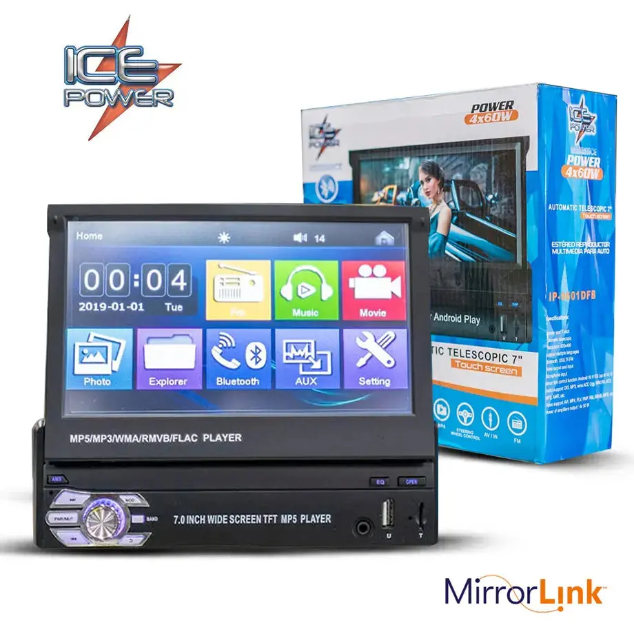 Ice Power - 7" In-Dash Mp5 Multimedia Player With Mirror Link 1