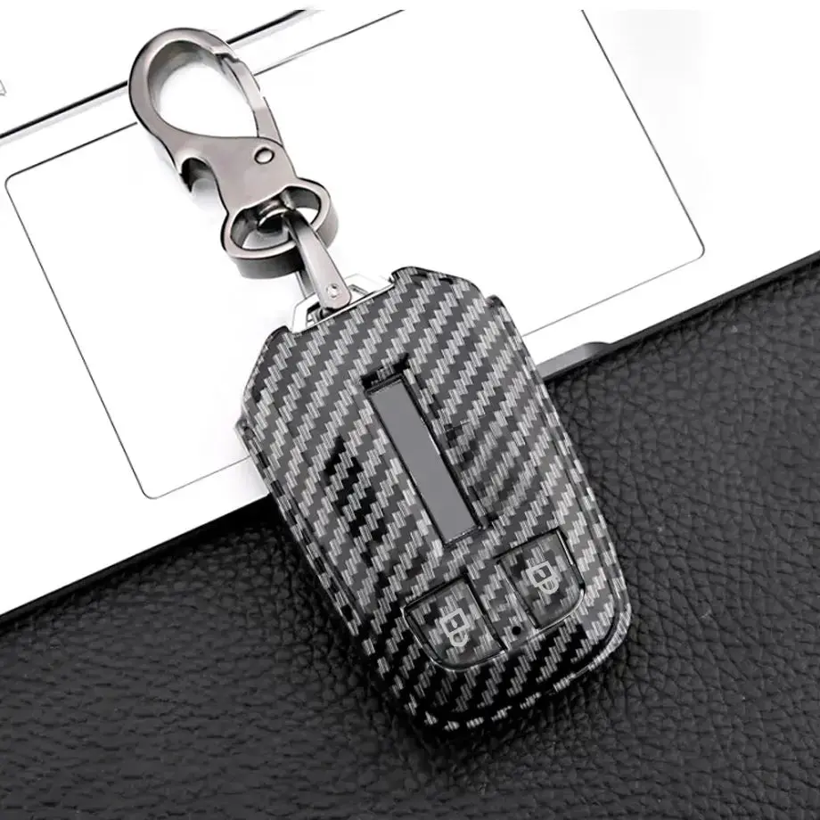 Isuzu D-Max / Mu-X (21-On) Carbon Look Key Case Cover With Key Ring 1