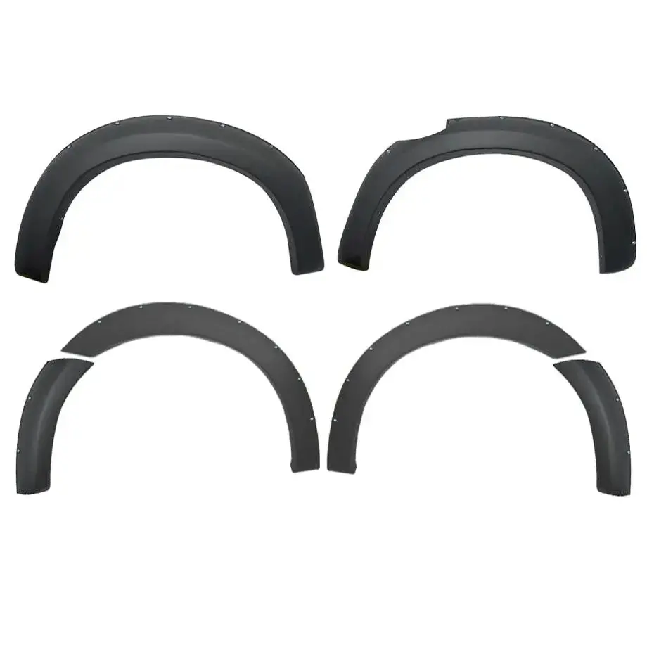 Isuzu D-Max (13-20) Matte Black Smooth Studded Plastic Wheel Arch Kit (6-Inch) 1