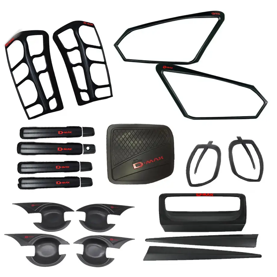 Isuzu D-Max (17-19) Matte Black Accessories Kit - (22-Piece) 1