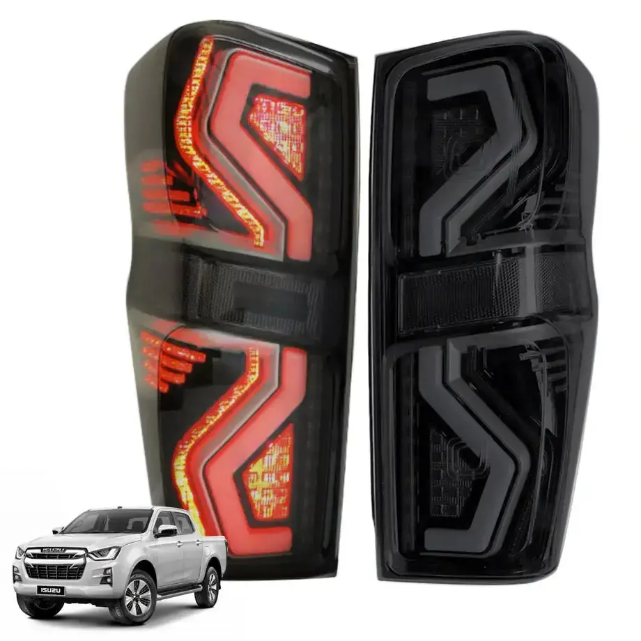 Isuzu D-Max (2021-On) Smoked Black 3D Bar Style Led Taillight 1