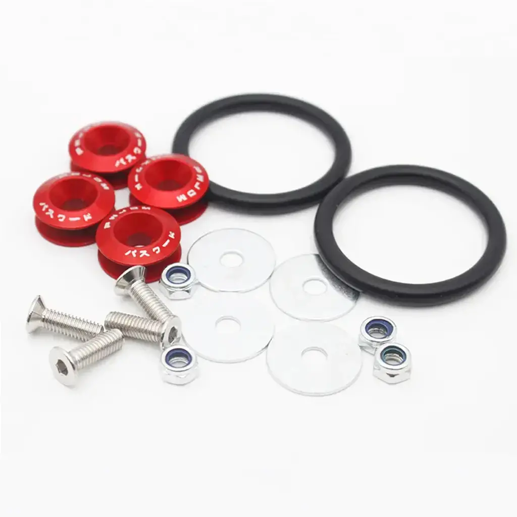 Jdm Quick Release Bumper Fasteners (Red) 1