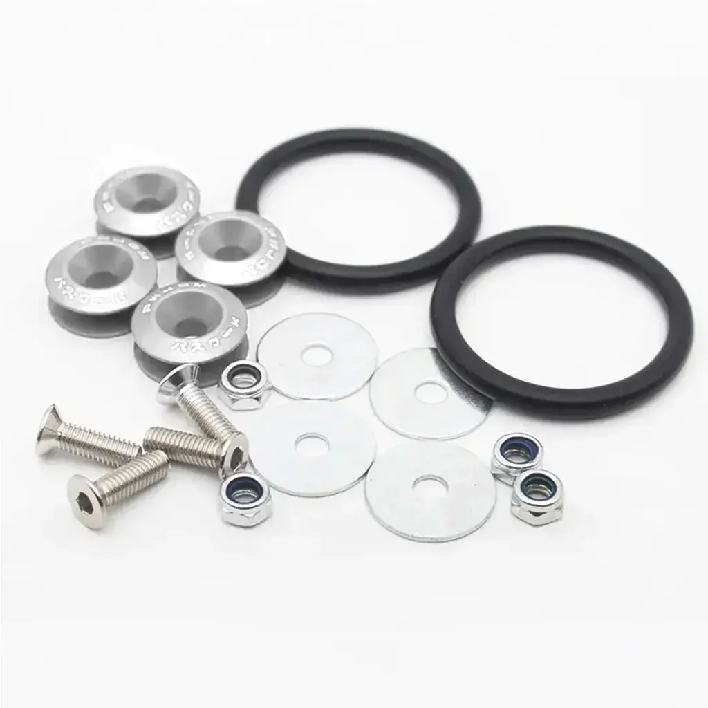 Jdm Quick Release Bumper Fasteners (Silver) 1