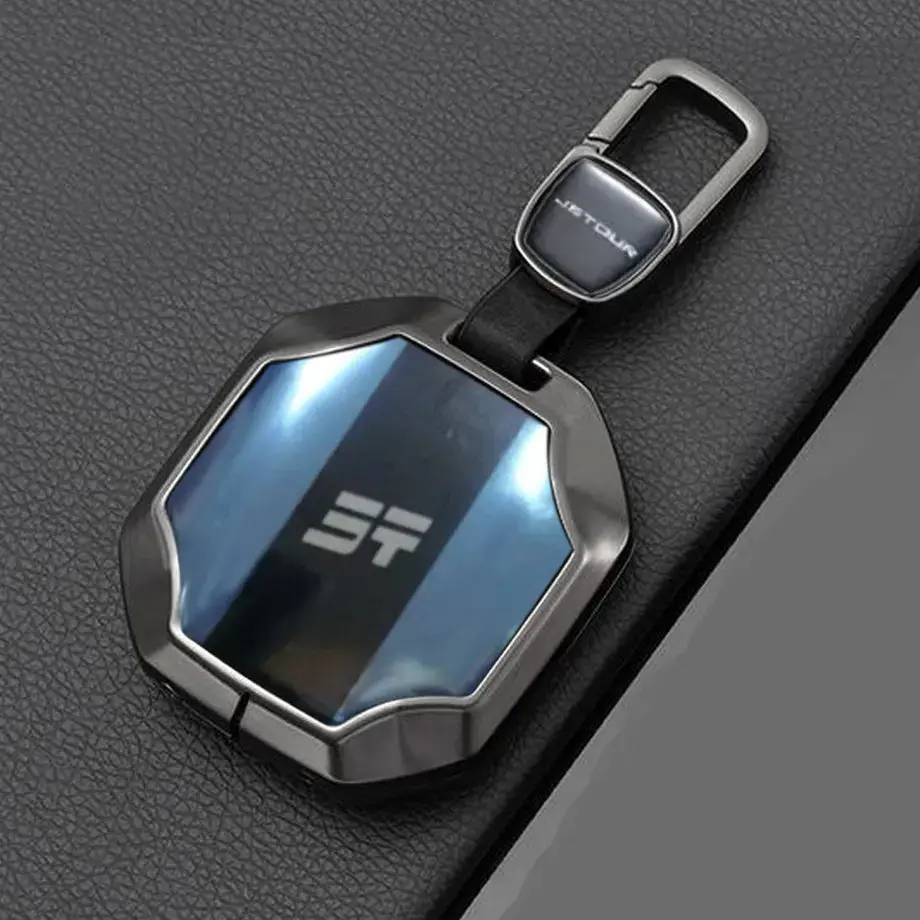 Jetour T1 - Hard Shell Metal Key Case Cover With Keyring 1