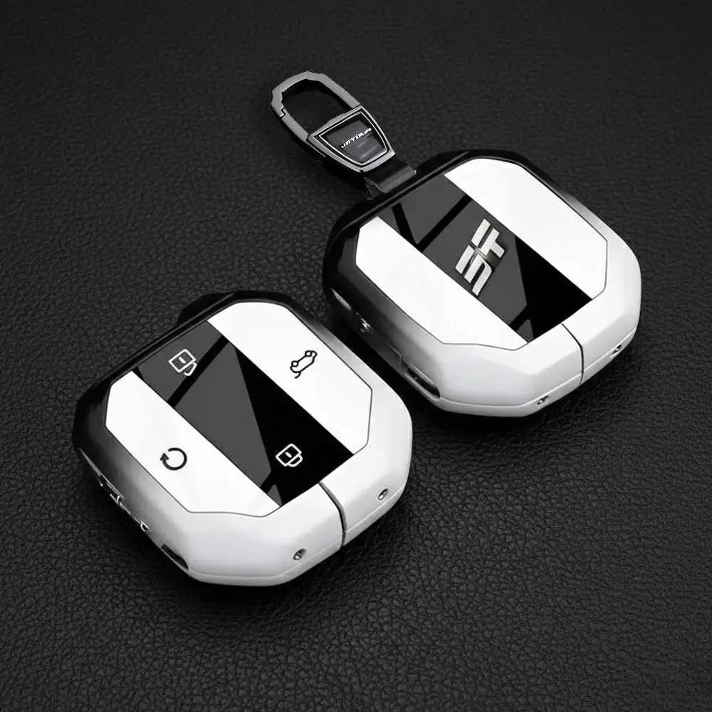 Jetour T1 - Hard Shell Metal Key Case Cover With Keyring 1