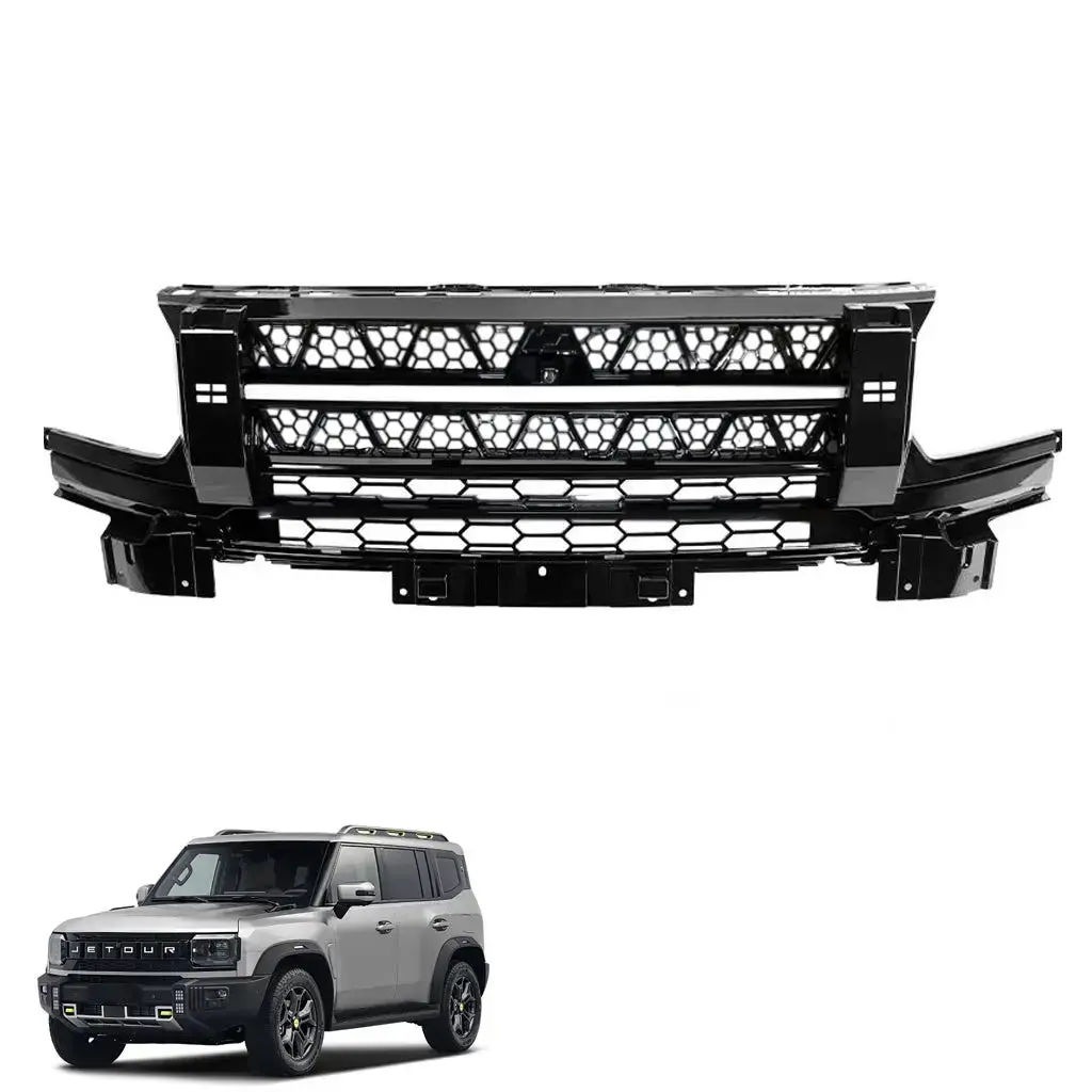 Jetour T2 (25-On) Led Light Bar Design Gloss Black Upgrade Grille 1