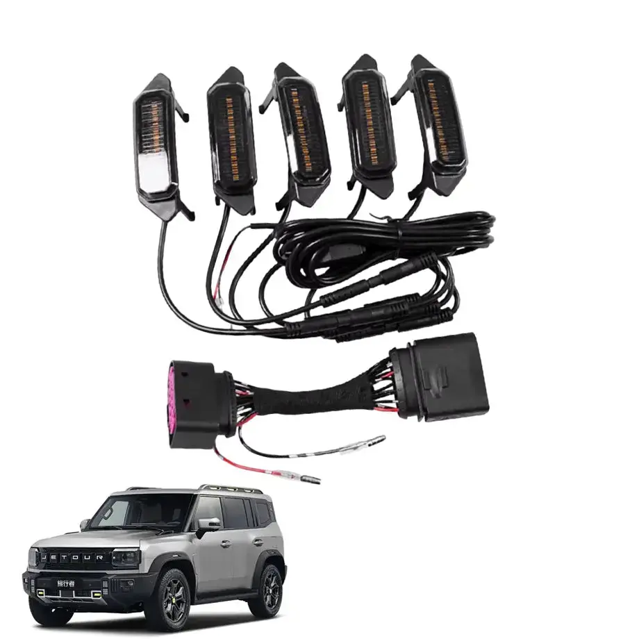 Jetour T2 (25-On) 5 Pod Led Grille Lights With Wiring 1