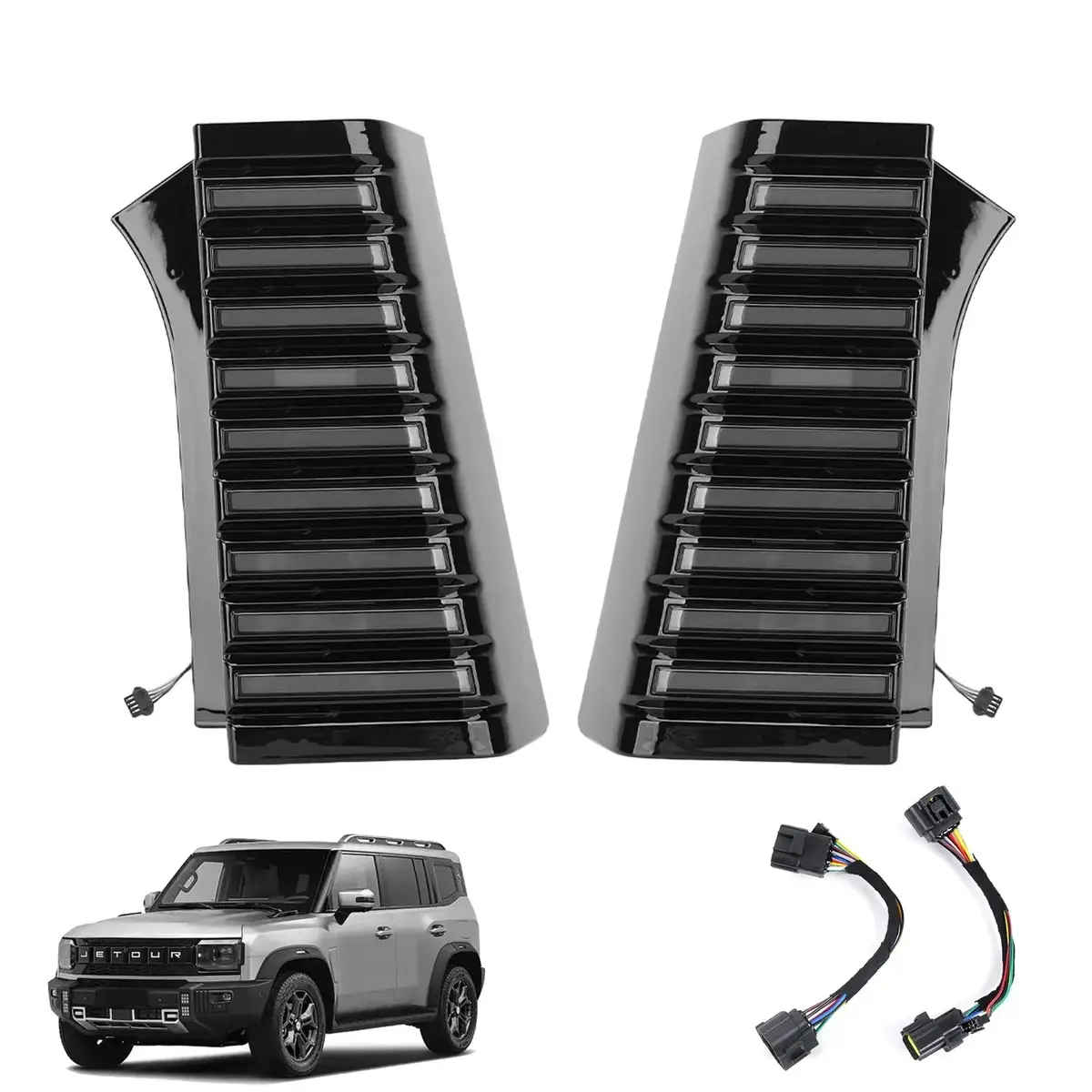 Jetour T2 (25-On) Dual Function Smoked Black D-Pillar Led Light 1