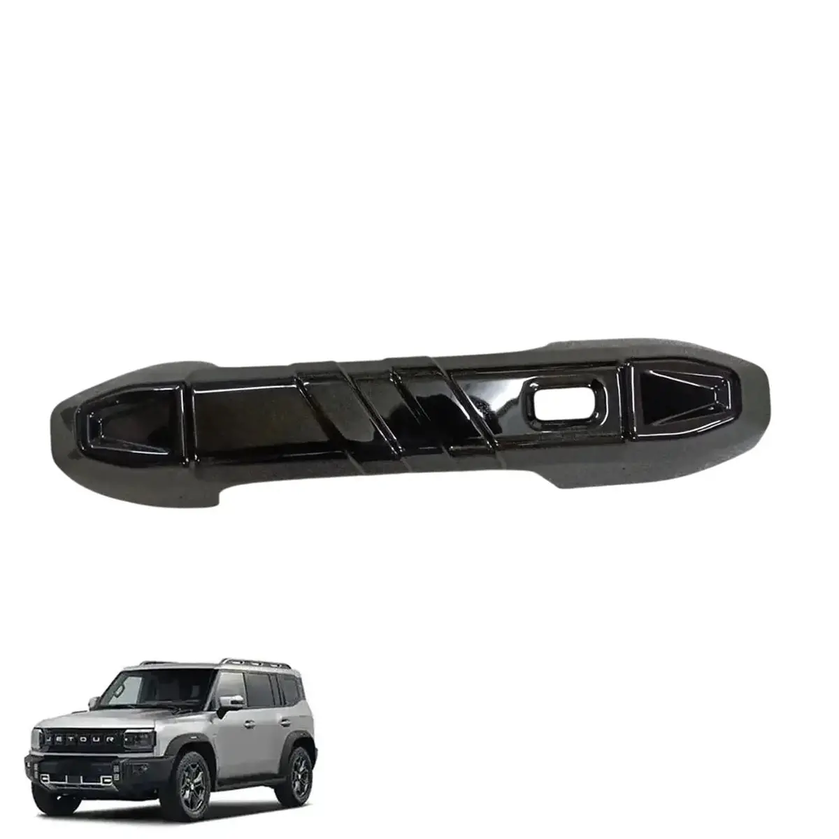 Jetour T2 (25-On) Gloss Black Rear Tailgate Door Handle Cover 1