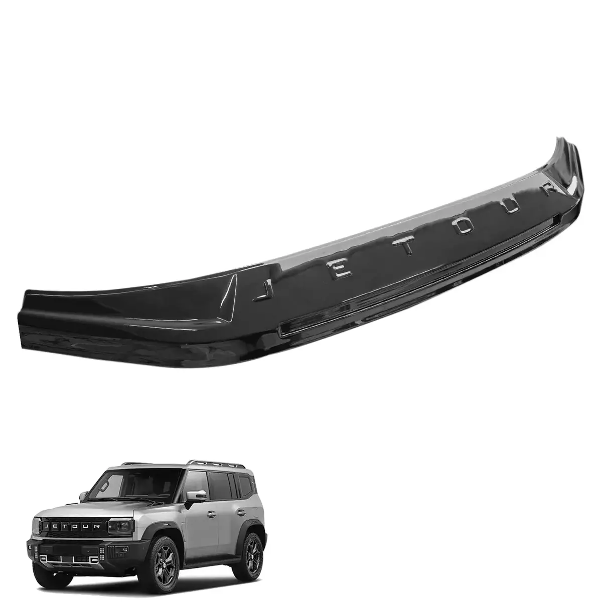 Jetour T2 (25-On) Gloss Black Stick-On Bonnet Guard 1
