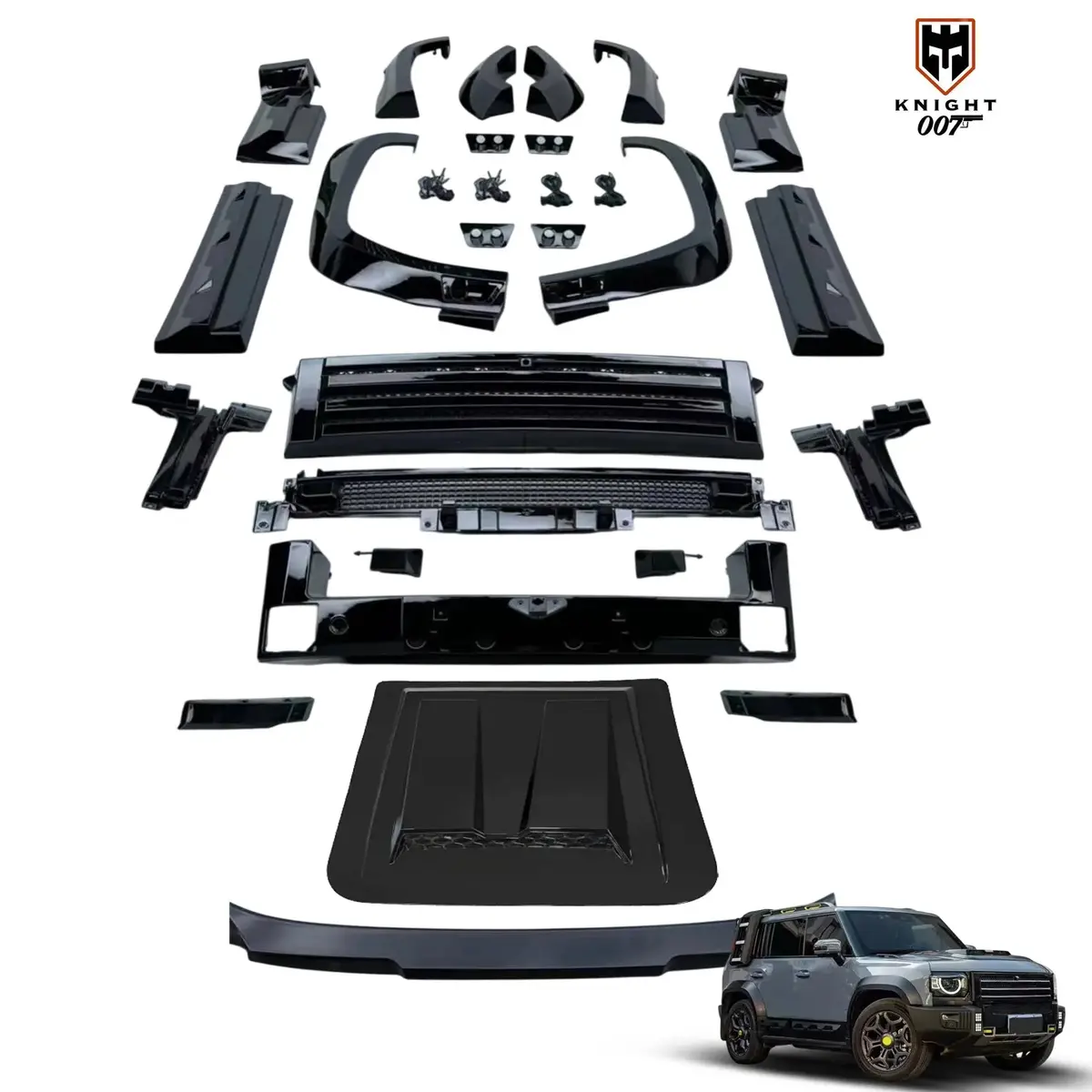 Jetour T2 (25-On) Knight 007 Gloss Black Upgrade Body Kit 1