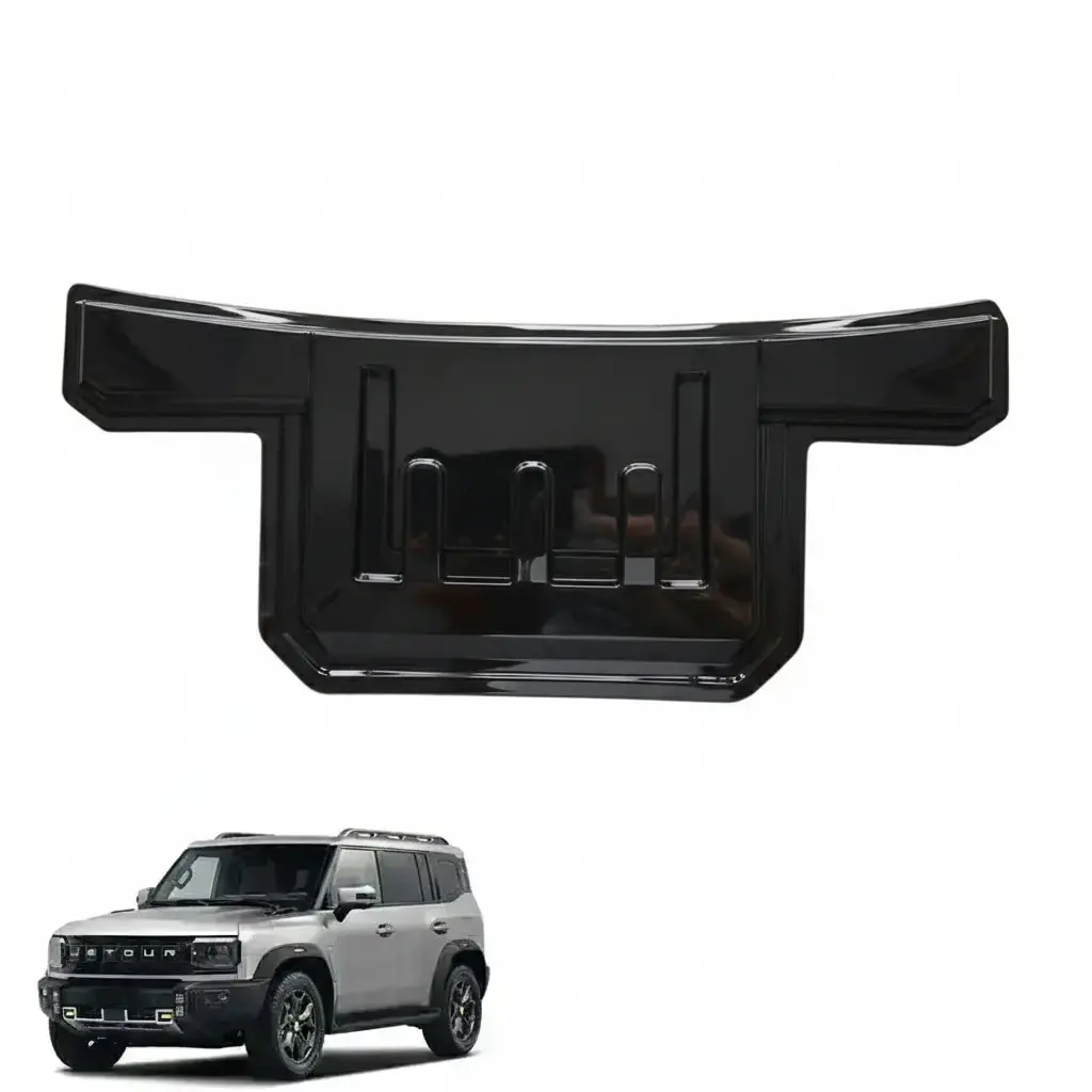 Jetour T2 (25-On) Raptor Style Gloss Black Plastic Bonnet Scoop 1