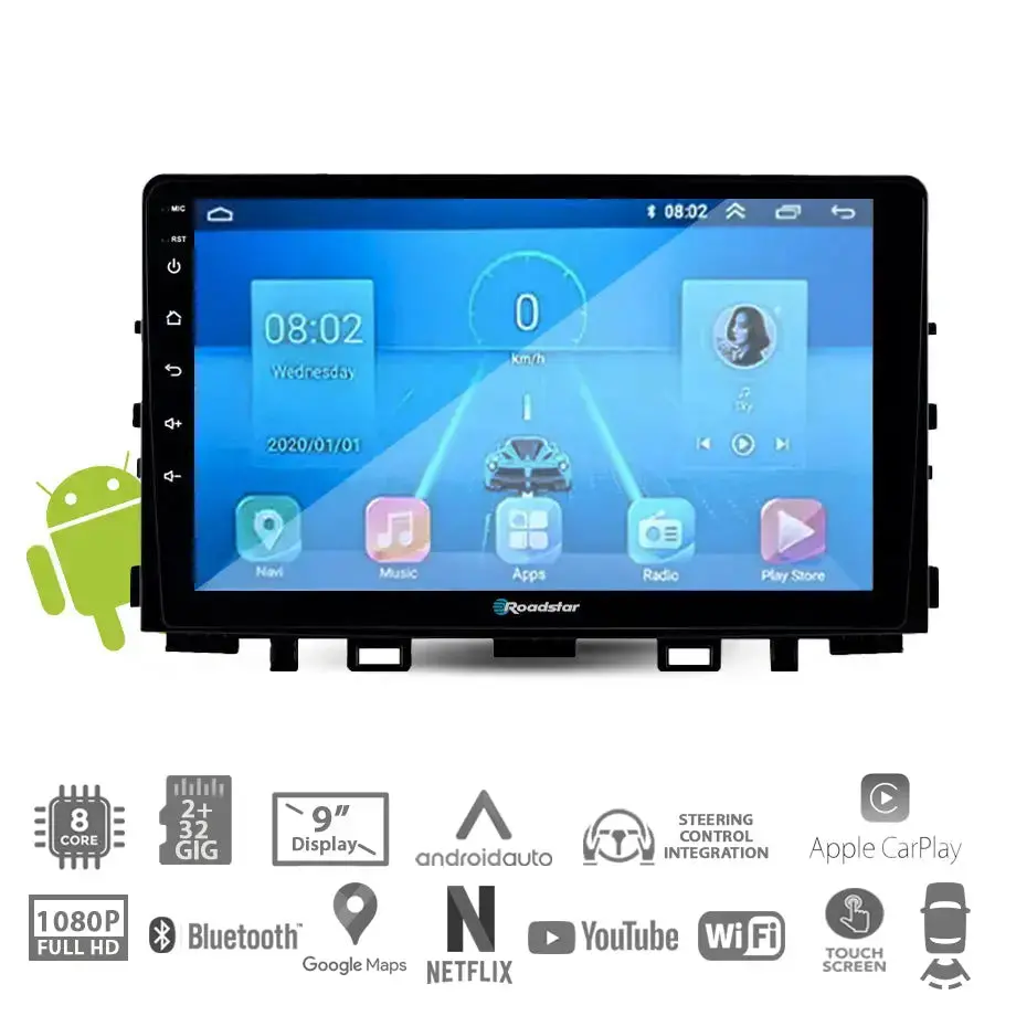 Kia Rio (17-On) - 9 Inch Roadstar Android Entertainment & Gps System 1