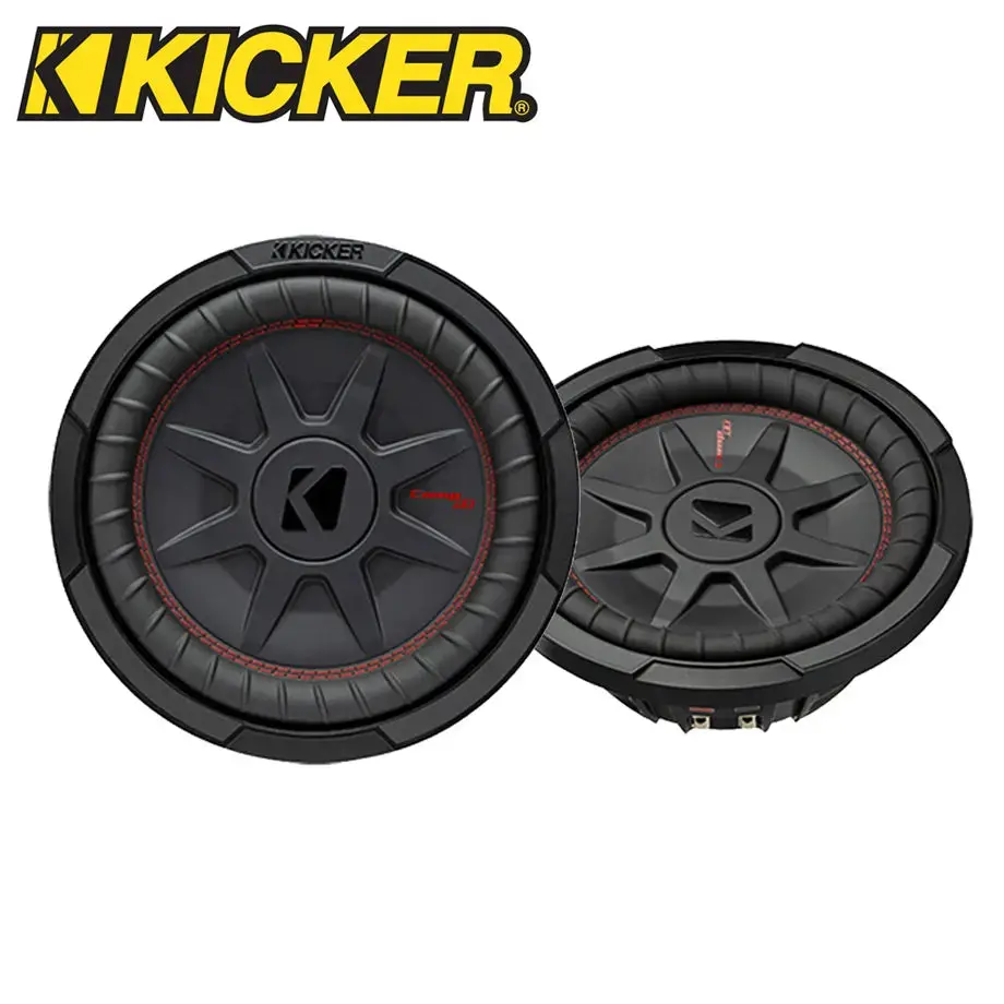 Kicker Comp Rt 10" Shallow Mount 4 Ohm Dvc Subwoofer (800W) 1