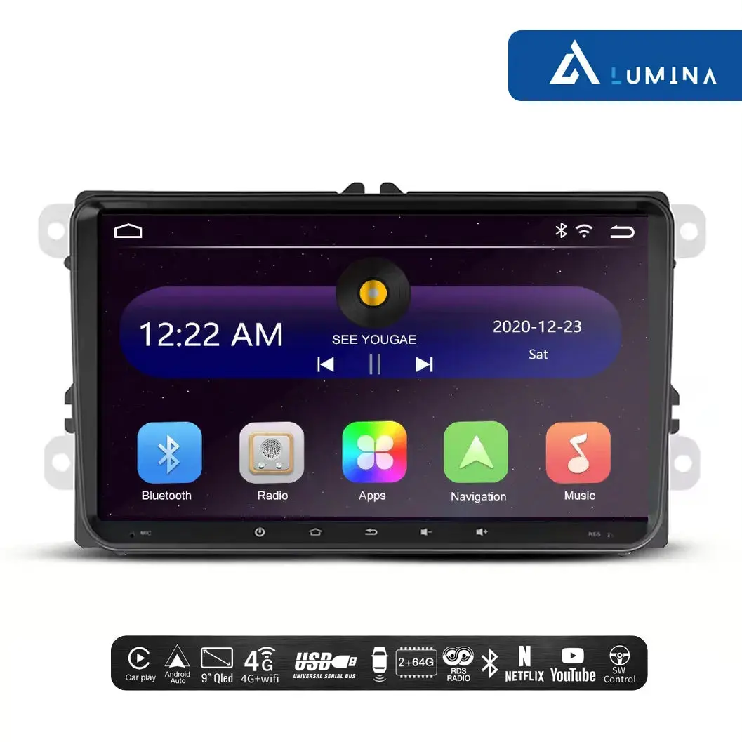 Lumina - 9 Inch Vw Android Unit With Apple Car Play & Android Auto 1