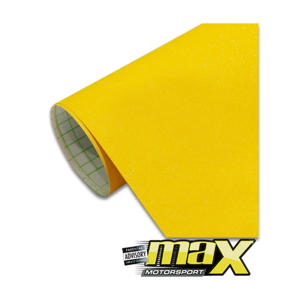 Matte Vinyl Wrap With Sparkle (Yellow) 1