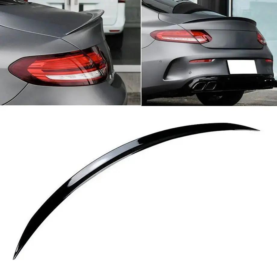 Merc C205 Coupe (15-20) Gloss Black Plastic Boot Spoiler 1