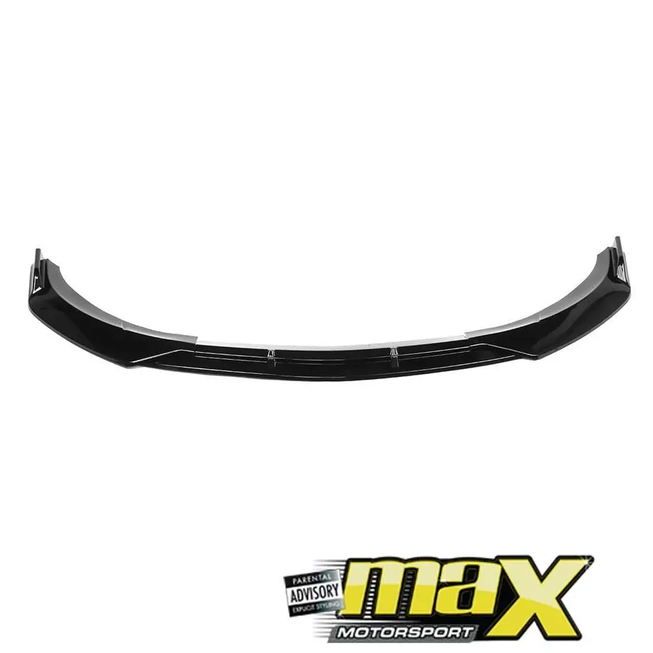 Merc W117 (14-19) Gloss Black 3-Piece Front Spoiler 1