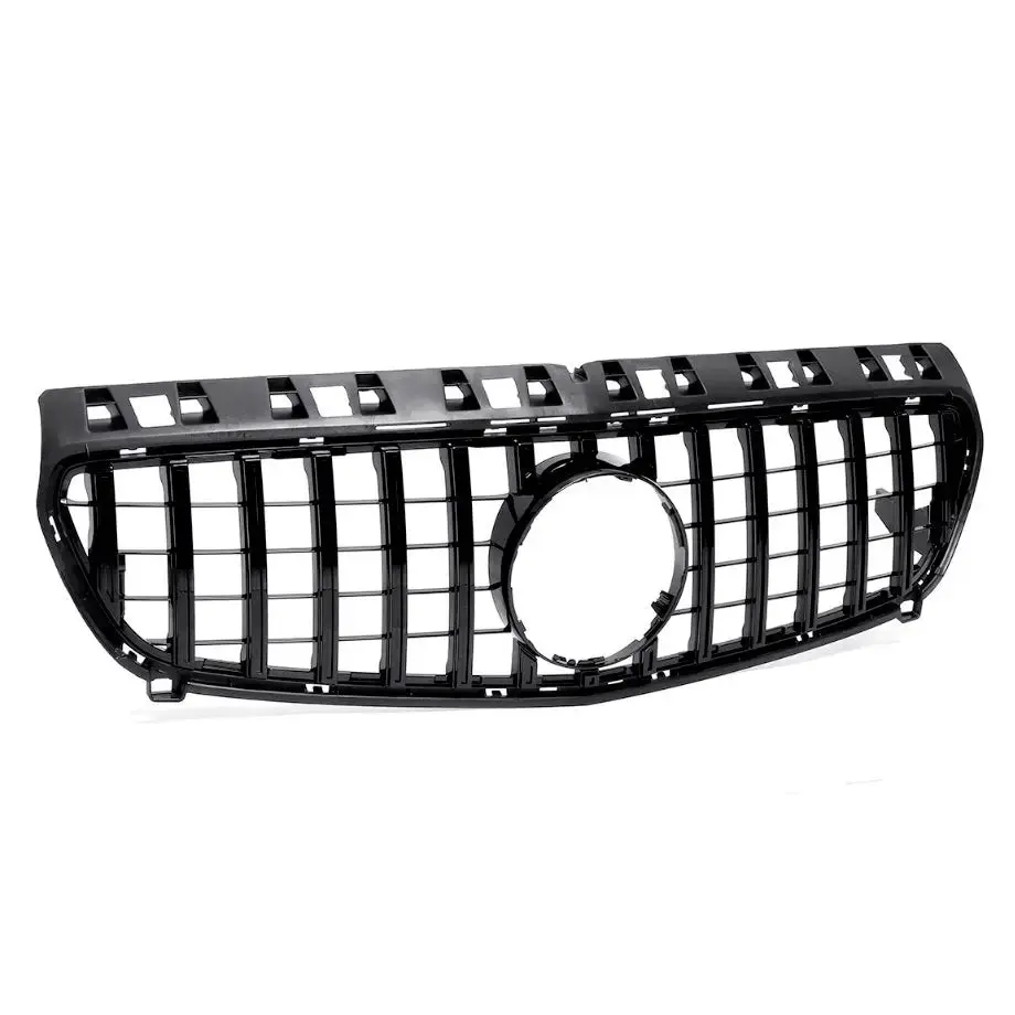 Merc W176 Gtr Panamericana Style Gloss Black Upgrade Grille (13-15) 1