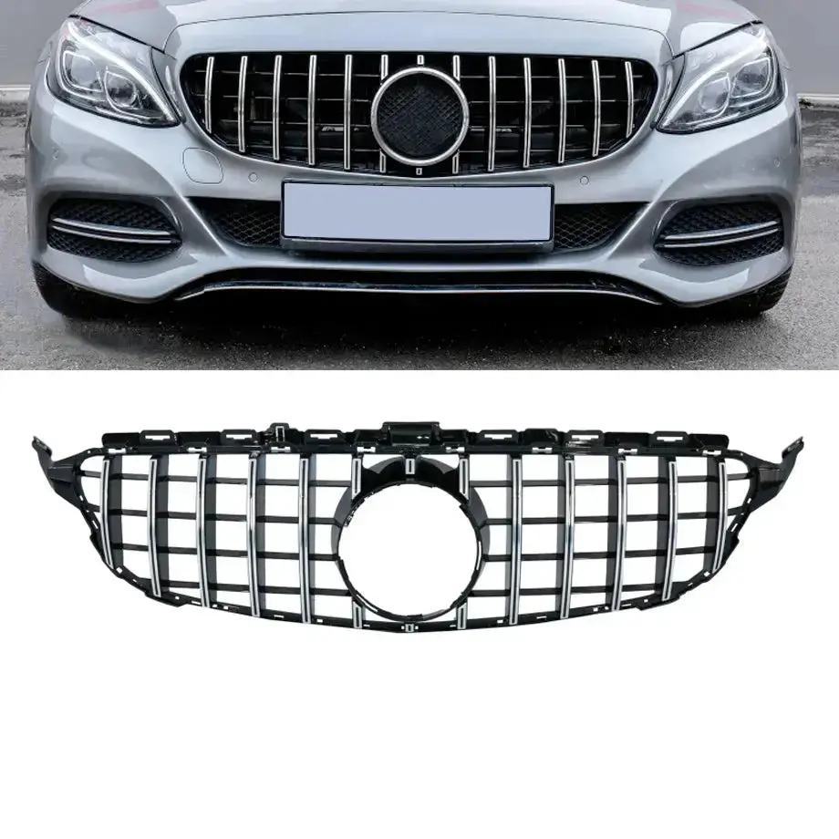 Merc W205 Gtr Panamericana Style Upgrade Grille (14-18) 1