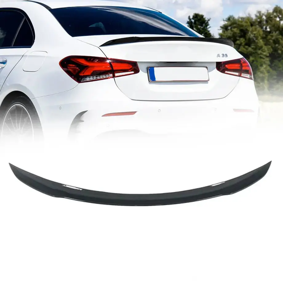 Merc W177 Sedan (19-22) Gloss Black Amg Style Plastic Boot Spoiler 1