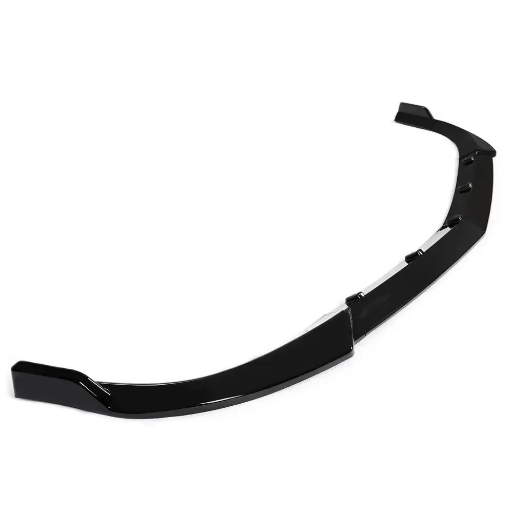 Merc W204 (11-14) Gloss Black Plastic Front Spoiler 1