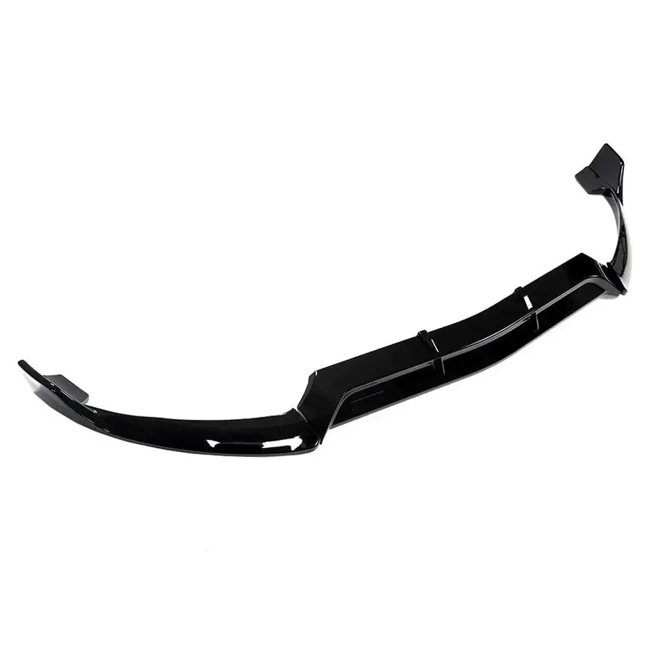 Merc W205 C-Class Brabus Style (15-18) 3 Piece Gloss Black Front Spoiler 2